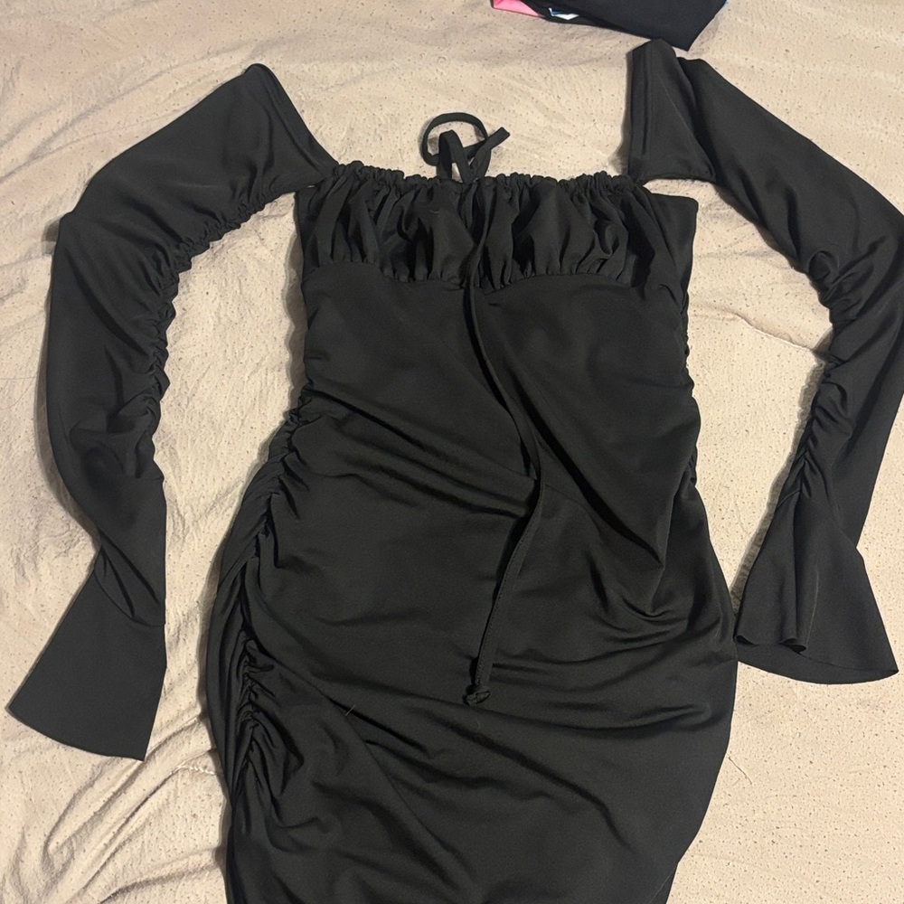Elegant Black Off-Shoulder Dress